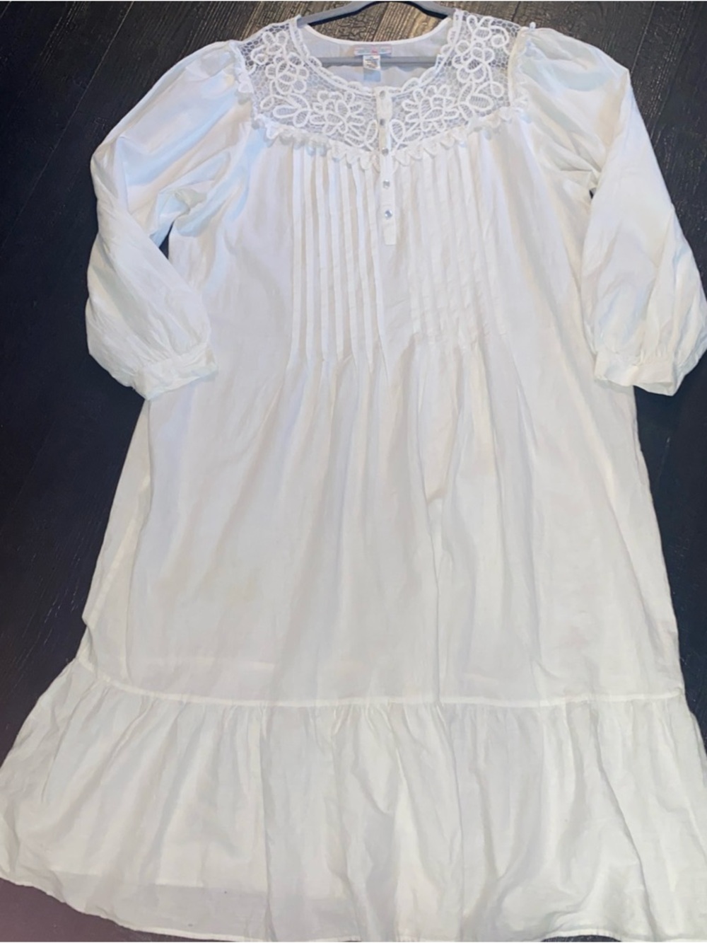 Allison Rhea 100% Cotton Nightgown Plus Size 2X White VINTAGE
